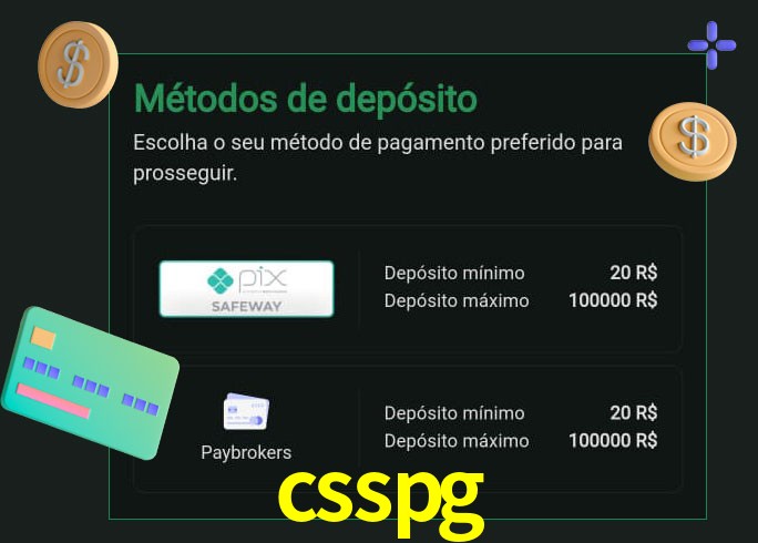 O cassino csspg oferece uma grande variedade de métodos de pagamento